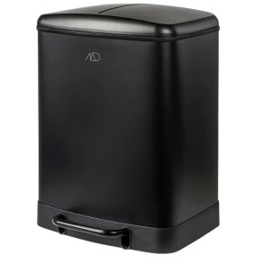 Mette Ditmer Wonda Mlleimer 12 + 12 L, Schwarz