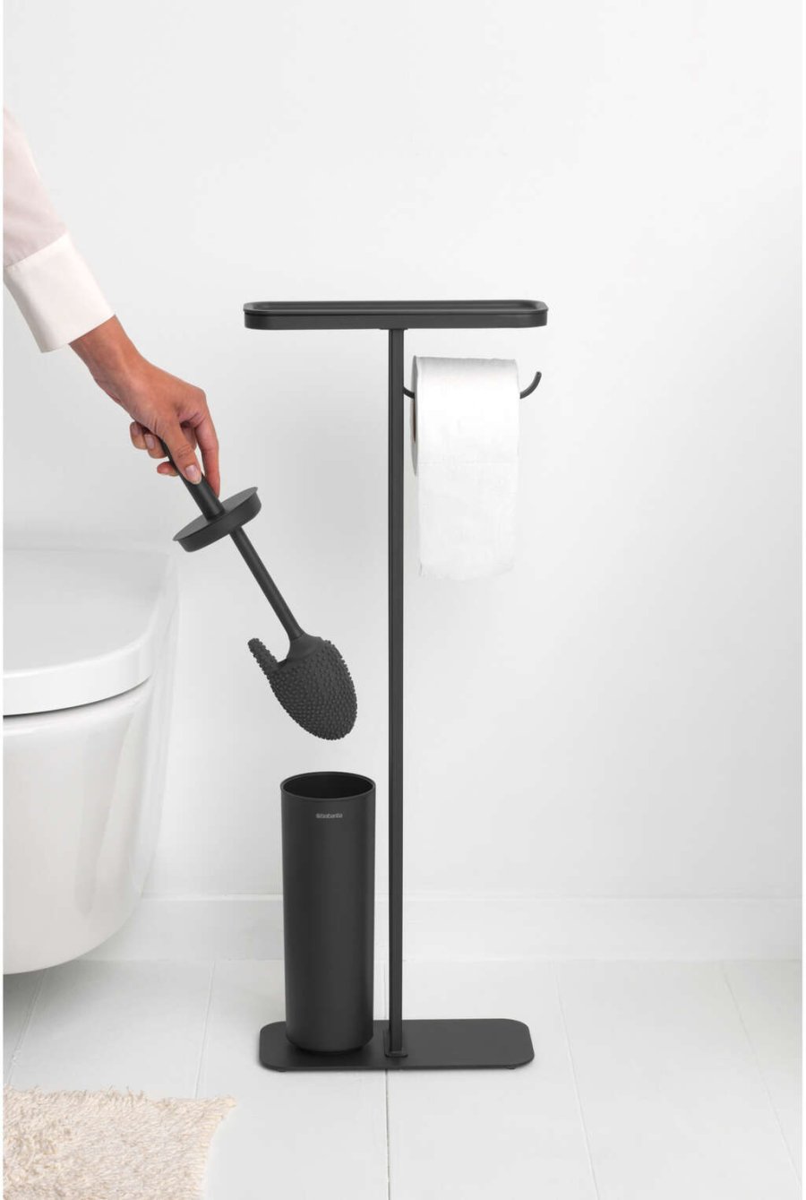 Brabantia Mindset Toilet Butler, Mineral Infinite Grey