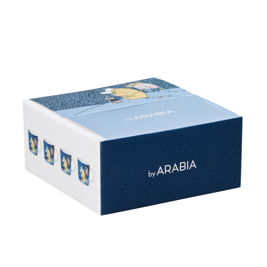 Arabia Mumi Minikrus 4 stk, Sne i m�neskin