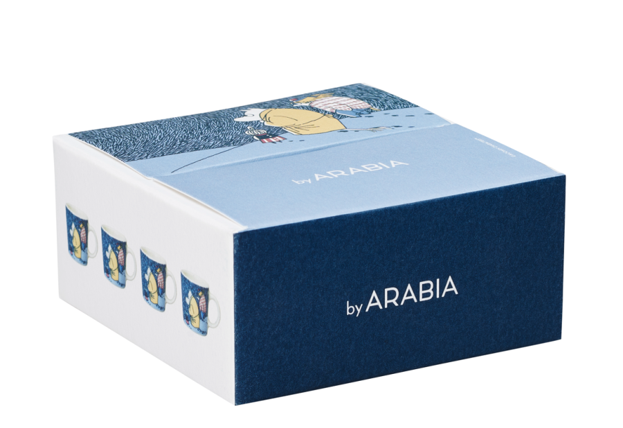 Arabia Mumi Minikrus 4 stk, Sne i m�neskin