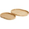 Nordal Fuji Serviertabletts 2er Set, Rattan