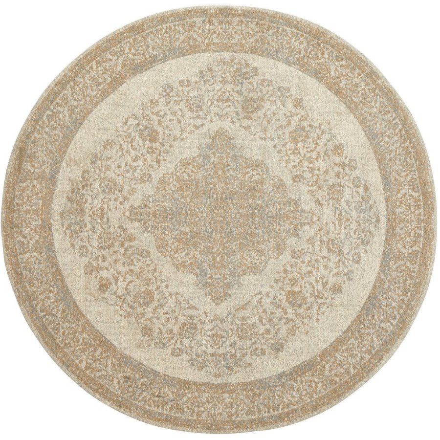 Nordal Pearl Webteppich Baumwolle 140 cm, Sand/Beige