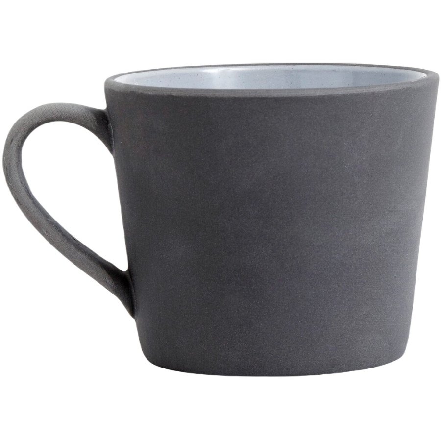 Nordal Stoneware Becher 17,5 cl, Schwarz/Wei