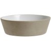 Nordal Stoneware Schssel 18 cm, Beige/Wei