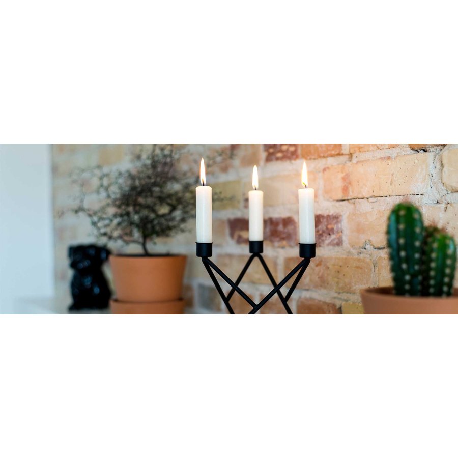 Andersen Furniture North Star Lysestage 24 cm, Sort