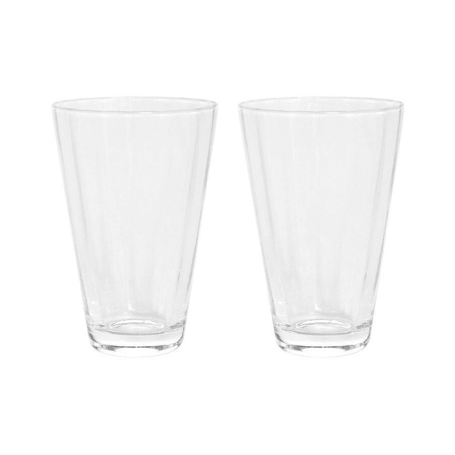 OYOY Yuka Groove Glas  2er Set 18 cl, Klar