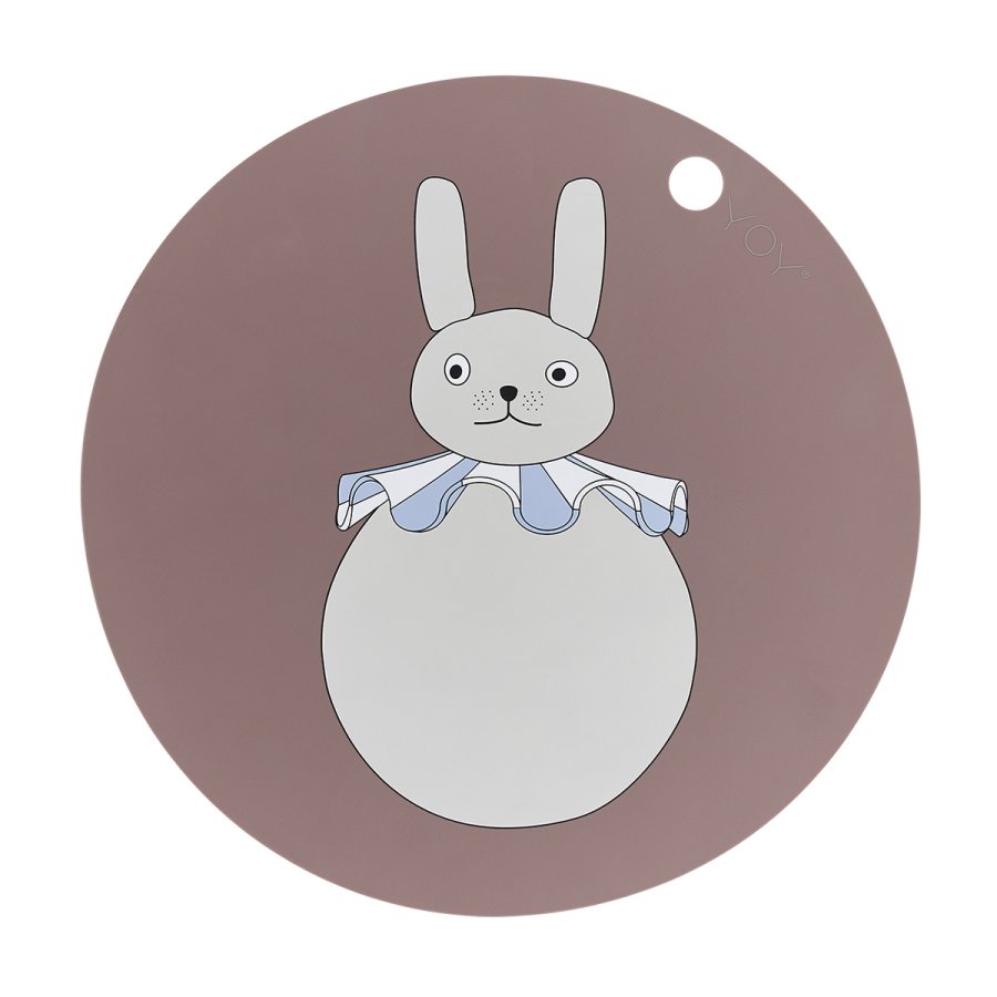 OYOY Mini Platzdeckchen Pompon Hase 39 cm, Clay