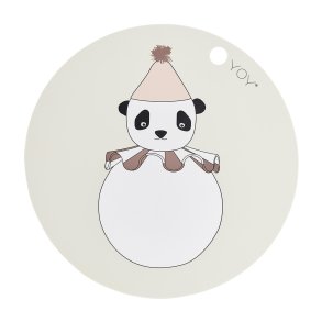 OYOY Mini Platzdeckchen Pompon Panda 39 cm, Offwhite