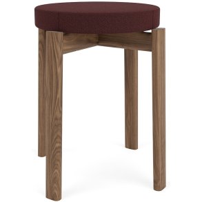 Audo Copenhagen Passage Taburet H47,5 cm, Valn�d/Burgundy