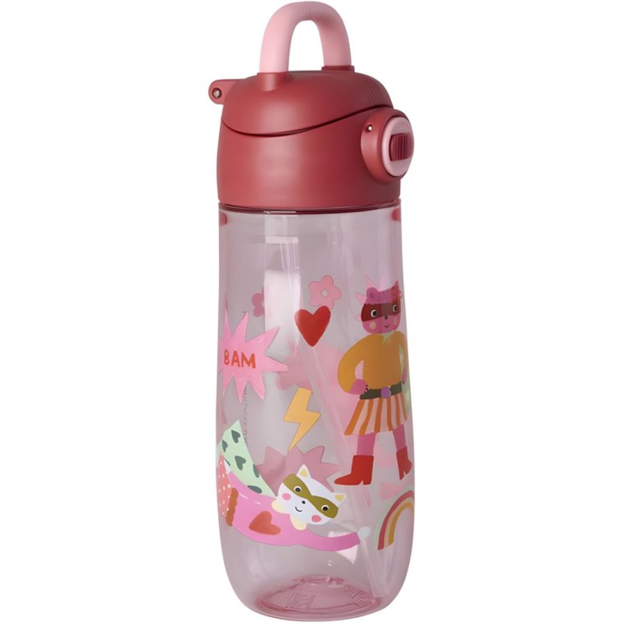 RICE KIDS Trinkflasche 550 ml, Hero/Pink