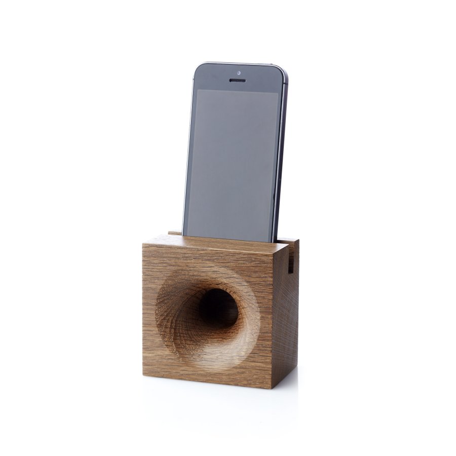 We Do Wood Sono Ambra Smartphone Lautsprecher 8 cm, Eiche geruchert