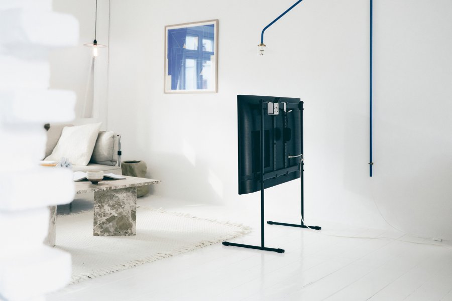 Pedestal Tube TV-Stander H100 cm, Charcoal