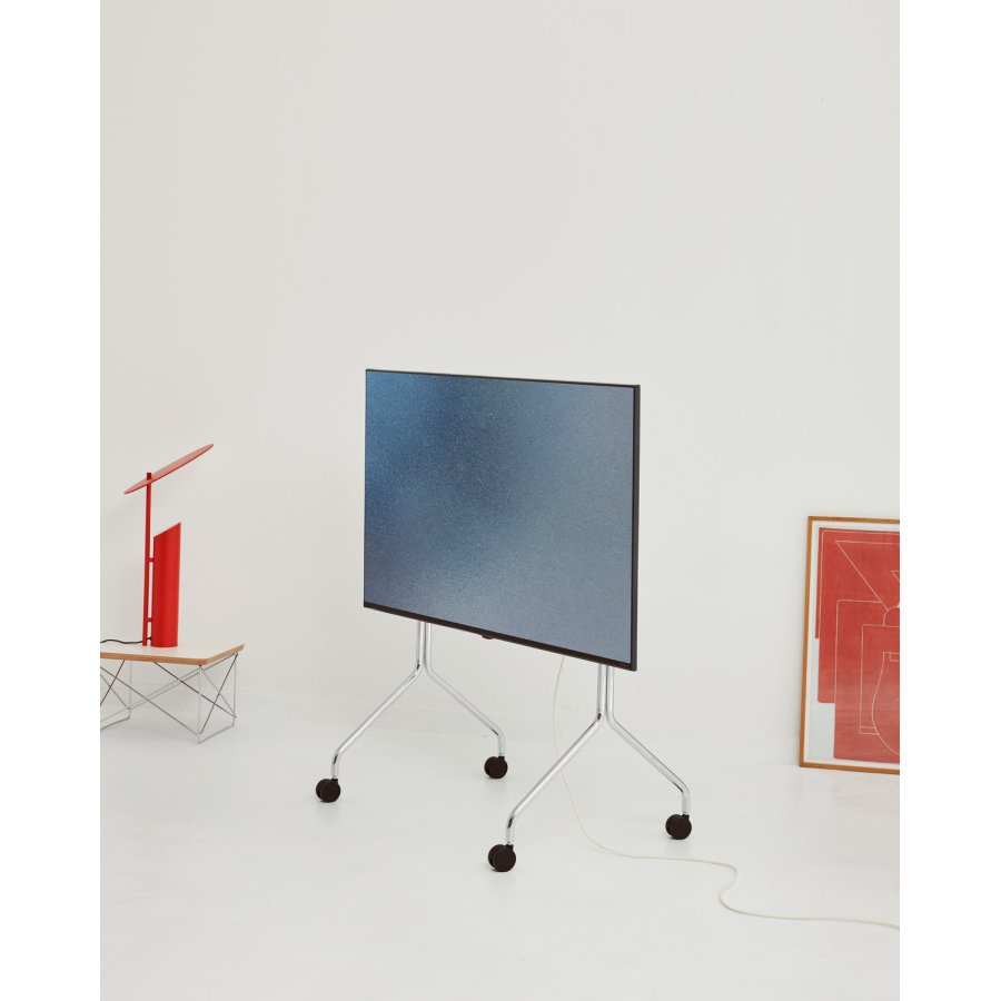 Pedestal Moon Rollin' TV-Stnder H107 cm, Chrome