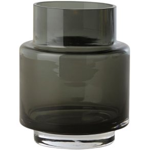 Ro Collection Hurricane Stumpenkerzenhalter Nr. 53 H15 cm, Smoked Grey