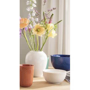Lyngby Porcelæn Rhombe Color Serveringsskål Ø22 cm, Mørk Blå