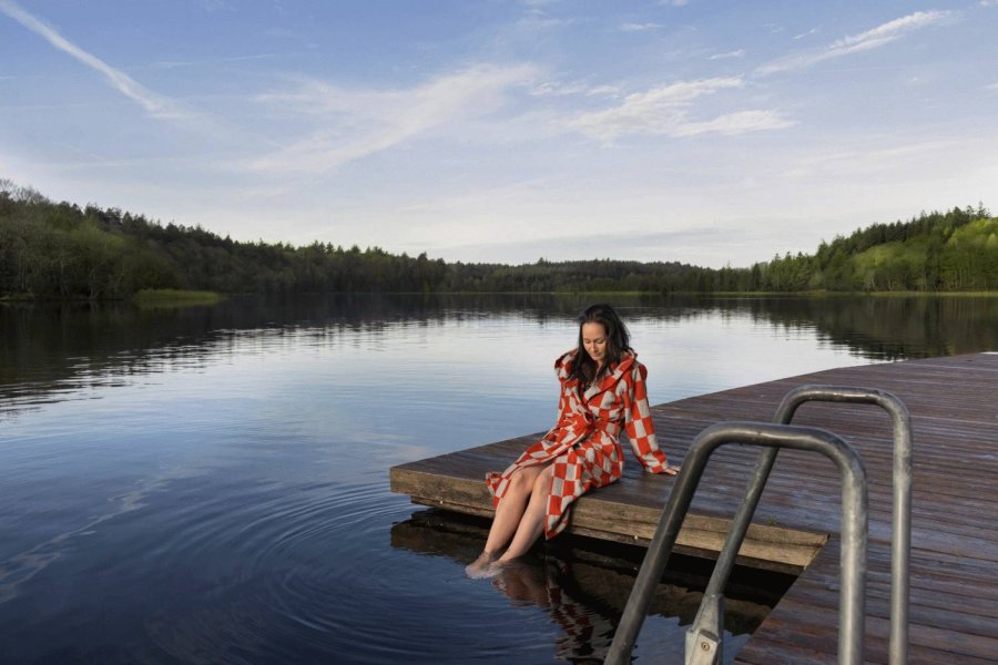 Mette Ditmer Retro Bademantel S/M, Dark Orange