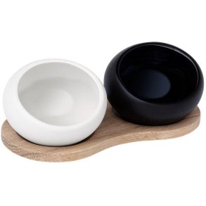 Rosendahl Salt-og Peberkar H6,5 cm, Hvid/Sort