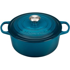 Le Creuset Signature Rund Stbejernsgryde 26 cm/5,3 L, Deep Teal