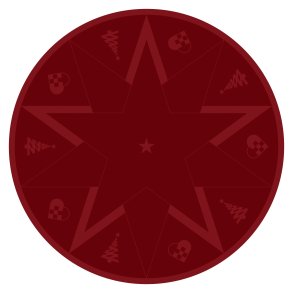 Novoform Stars Weihnachtsbaumdecke �140 cm, Rot