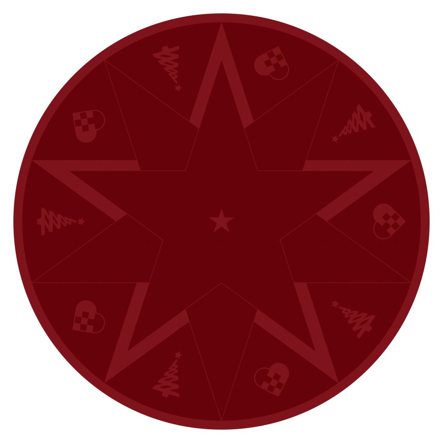 Novoform Stars Weihnachtsbaumdecke 140 cm, Rot