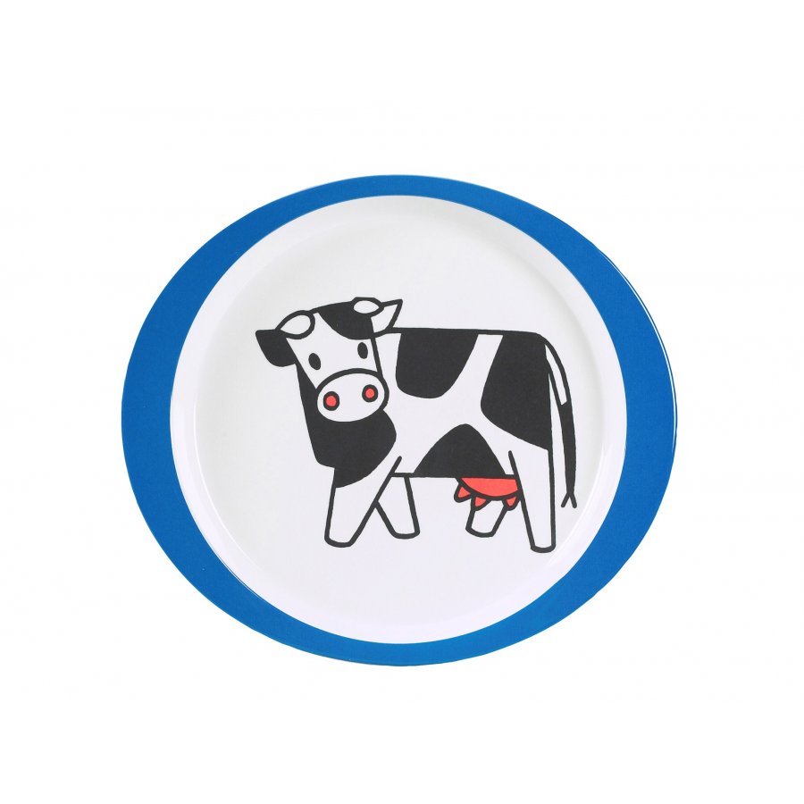 Mepal Brnetallerken Farm Ko, Hvid/Bl