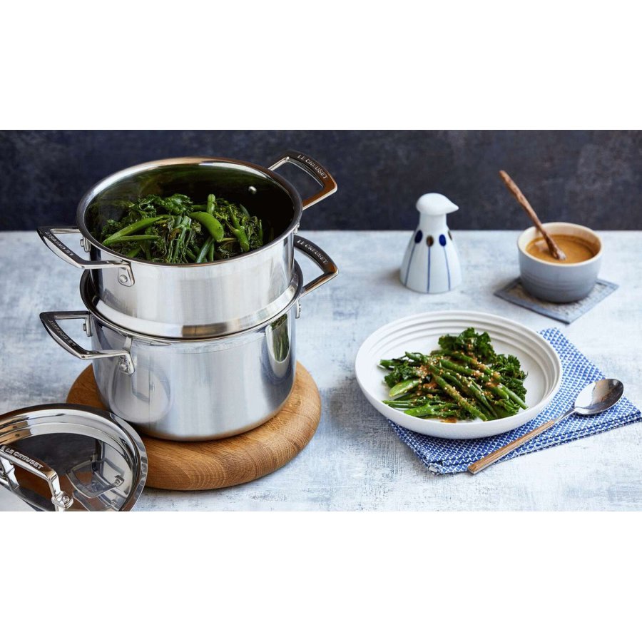 Le Creuset 3-Ply Classic Gryde m. Lg 18 cm/2,3 L