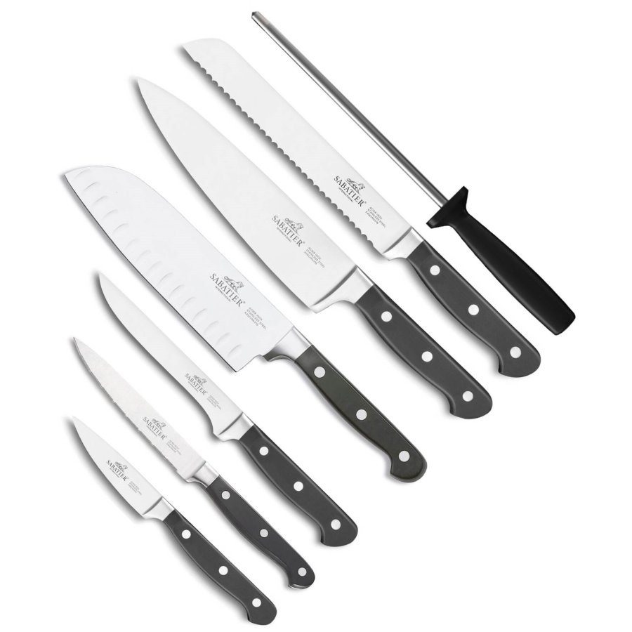 Lion Sabatier Pluton Knivst 7 Dele, Stl/Sort