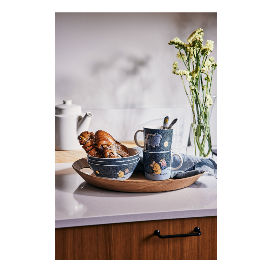 Arabia Mumi Sk�l 15 cm, Sne i m�neskin