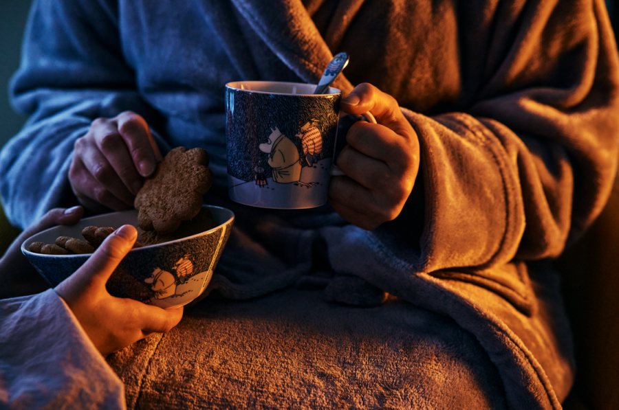 Arabia Mumi Sk�l 15 cm, Sne i m�neskin