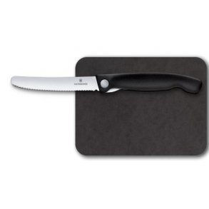 Victorinox Schneidebrett mit klappbarem Messer, Schwarz