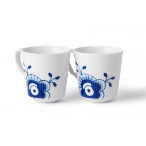Royal Copenhagen Blå Mega Riflet Krus 2 stk. 28 cl