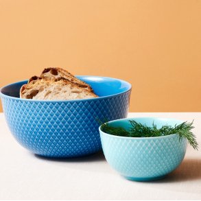 Lyngby Porcelæn Rhombe Color Skål Ø11 cm, Turkis
