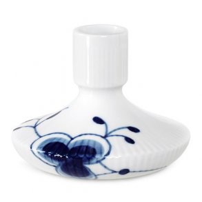 Royal Copenhagen Blå Mega Riflet Lysestage 8 cm