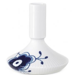 Royal Copenhagen Blå Mega Riflet Lysestage 12 cm