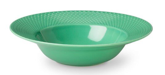 Lyngby Porceln Rhombe Color Tiefer Teller 24,5 cm, Grün