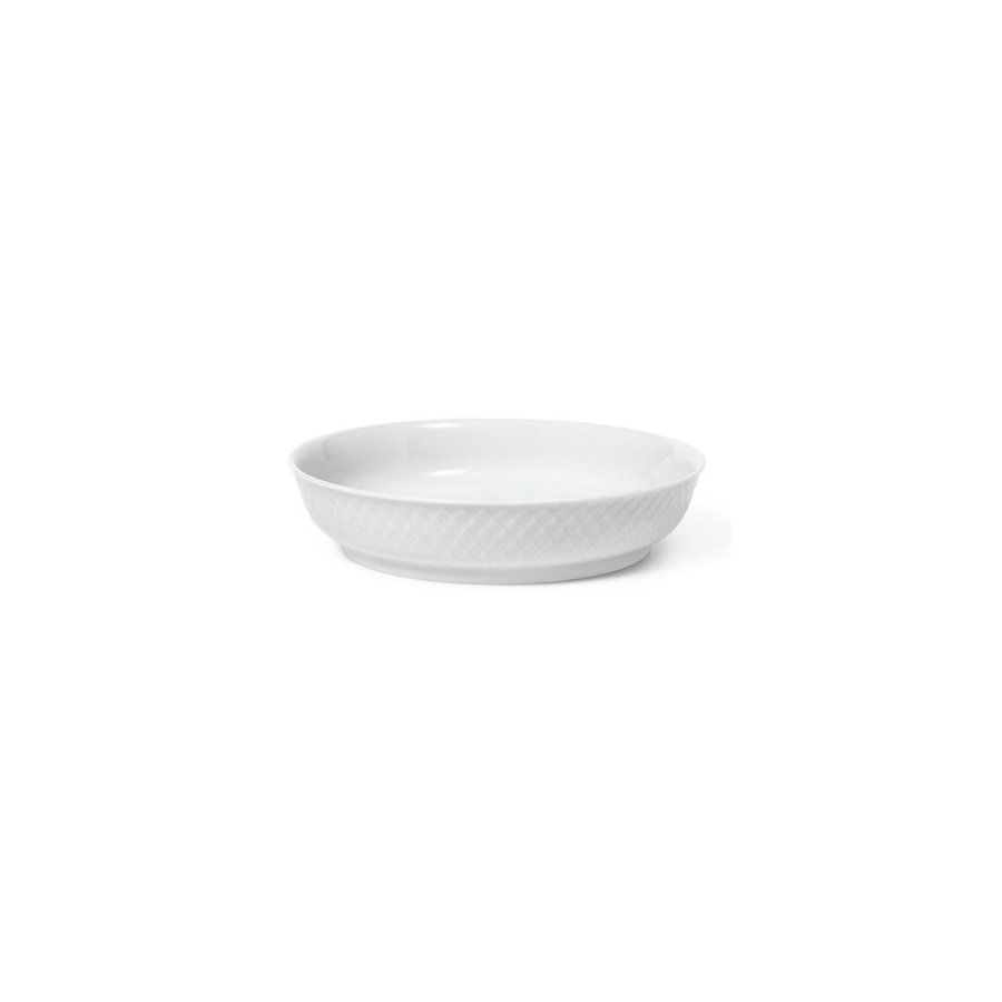 Lyngby Porceln Rhombe Teller 16 cm, Weiß