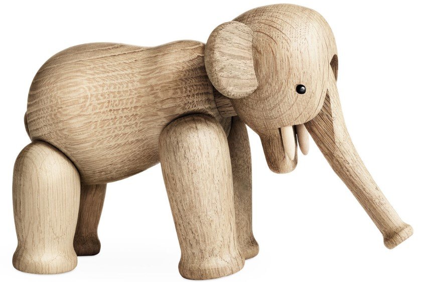 Kay Bojesen Elefant Klein 13 cm, Eiche