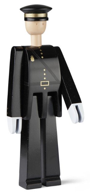 Kay Bojesen Politimand 20 cm, Malet Bgetr