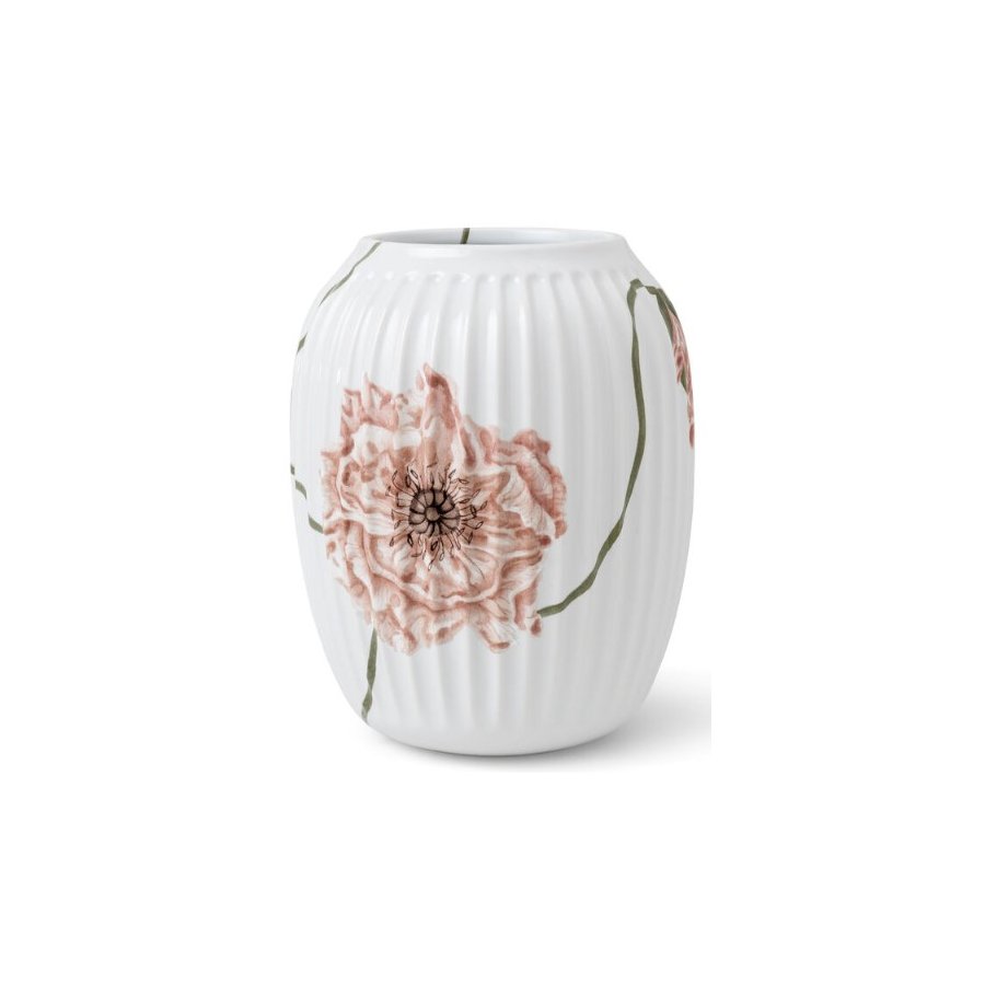 Kähler Hammershi Poppy Vase H21 cm, Hvid