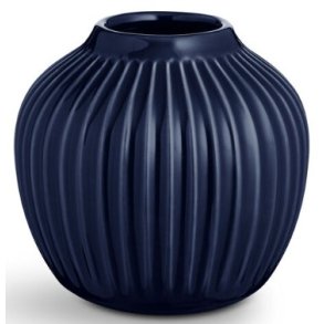 K&auml;hler Hammersh�i Vase H13 cm, Indigo