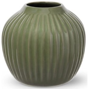 K&auml;hler Hammersh�i Vase H13 cm, M�rk Gr�n