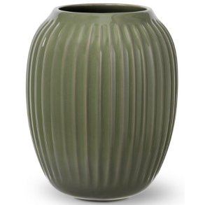 K&auml;hler Hammersh�i Vase H21 cm, M�rk Gr�n
