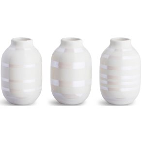 K�hler Omaggio Minivase 3-teilig 8,5 cm H8,5 cm, Perlmutt