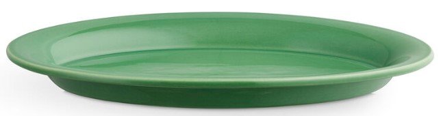 Kähler Ursula Oval Tallerken 28x18,5 cm, Mrk Grn