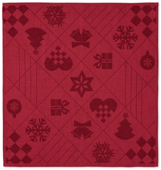 Rosendahl Natale Serviette 4er Set, 45x45 cm, Rot