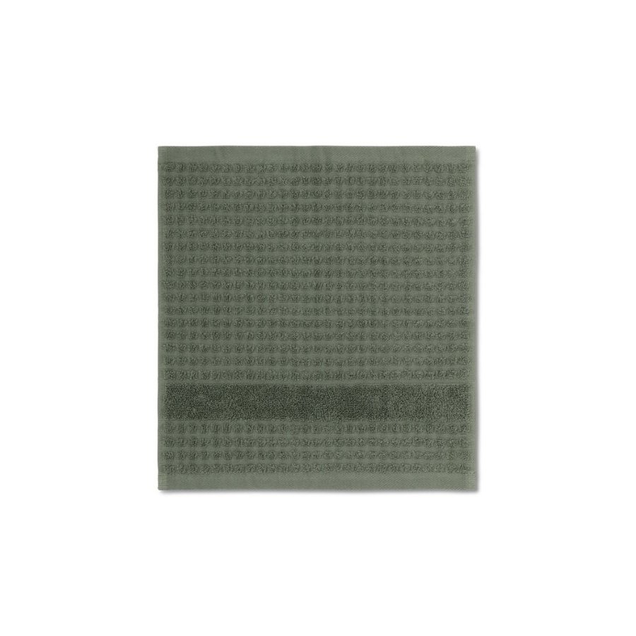 Juna Check Vaskeklud 30x30 cm, Mrk Grn