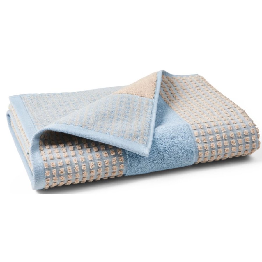 Juna Check Hndklde 70x140 cm, Lys Bl/Sand