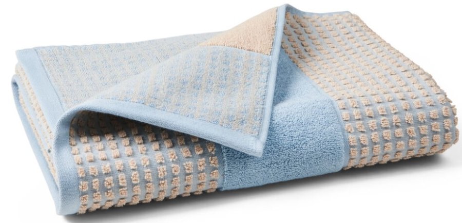 Juna Check Hndklde 70x140 cm, Lys Bl/Sand
