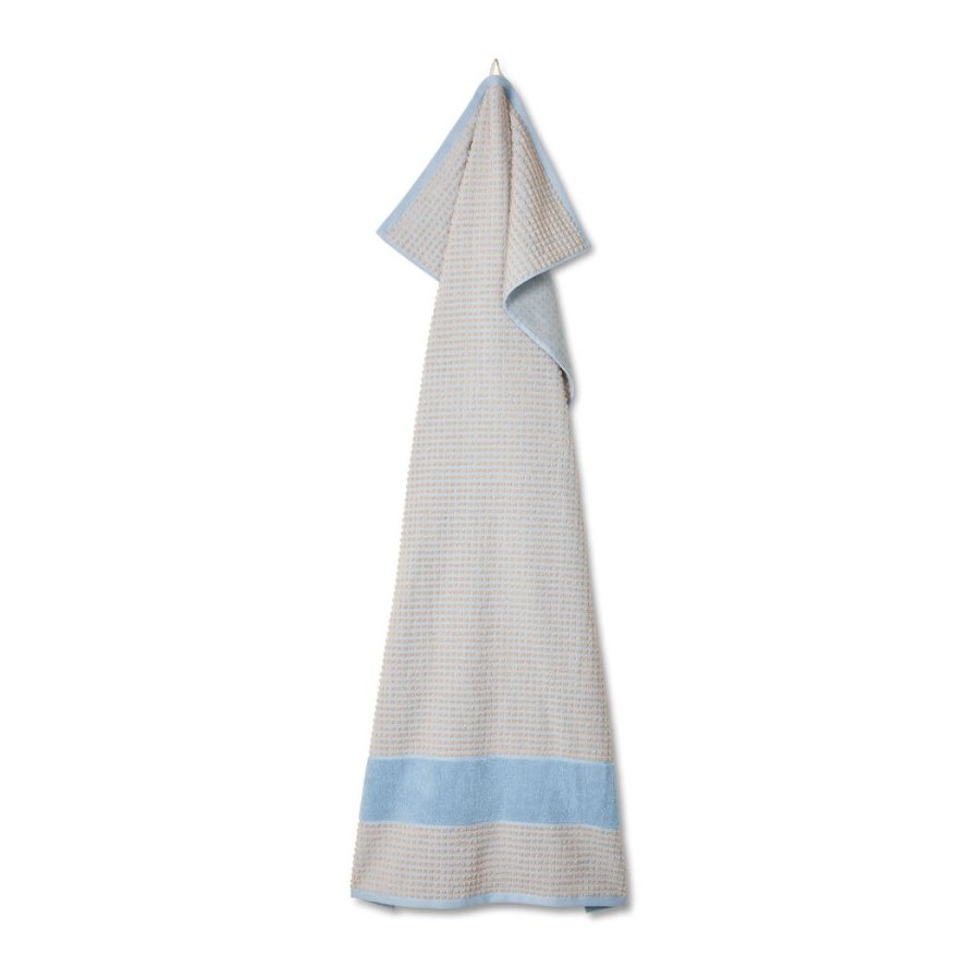 Juna Check Hndklde 70x140 cm, Lys Bl/Sand