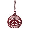 Juna Noel Weihnachtskugel 5 cm, Rot